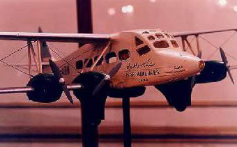 A model of a plane used by Egyptian post service in 1919