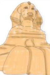 The Great Sphinx is one of the most famous statues in the world. It is 240 feet long and is 66 feet tall.