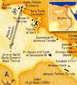 Map of Abydos, Egypt