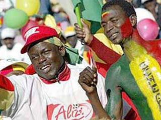 Cameroon fans at the African Cup