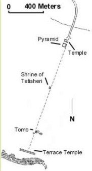Location of the Pyramid Complex of Ahmose at Abydos in Egypt