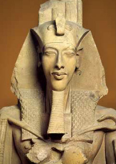 A Statue of Akhenaten now in the Egyptian Museum