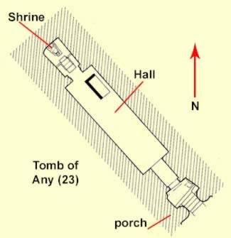 The simplest form of tomb at Amarna consists mostly of a deep hall with no transverse addition