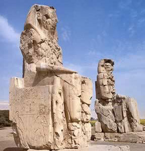 The Colossi of  Memnon, actually statues of Amenhotep III
