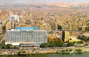 A view of the Nile Hilton in Cairo