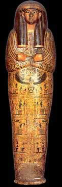 The painted wooden coffin of Pakhar, dating to the mid 21st Dynasty