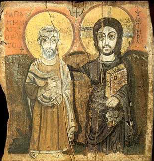 The Abbot Menas with Christ (right)