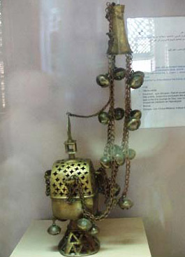 An Ethiopian Censer with a perforated base and dome made of bronze and dating to the 18th century