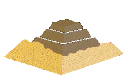 Cutaway showing the internal part of a pyramid