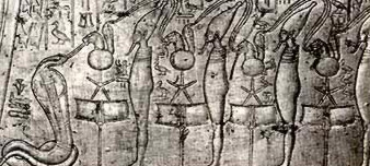 Light floods over the Osiris figures