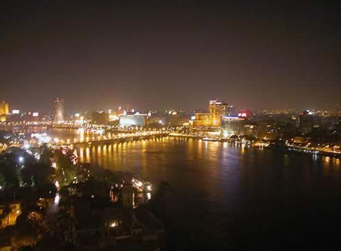 Cairo at Night from the Gezirah Towers & Casino Sheraton