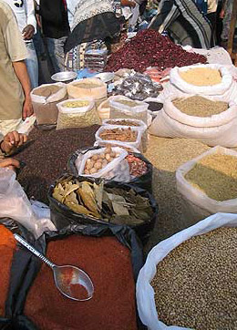 Various spices for sale in the market