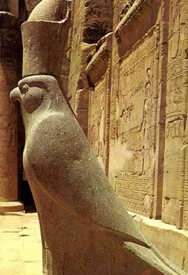 The famous Horus of Edfu at the Temple of Horus
