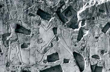 The Northern exterior wall of the Alabaster Sacntuary of Tuthmosis III