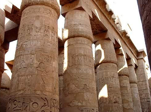Columns in the Temple of Karnak
