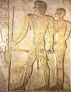 Khufukhaf I embraced by his wife, Nefret-Kau