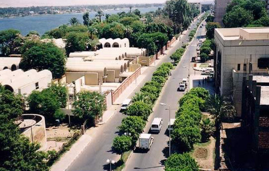 A View of Luxor from the Top of the St. Joseph Hotel