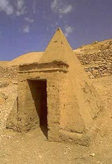 A view of a none Royal Pyramid at Deir el-Medina
