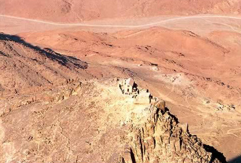 View from the Air of Mt. Sinai