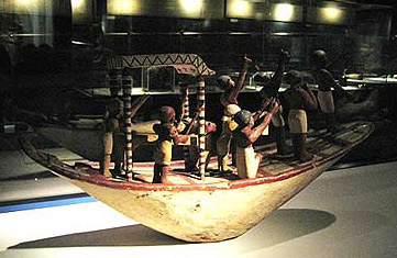 A model of a funerary boat