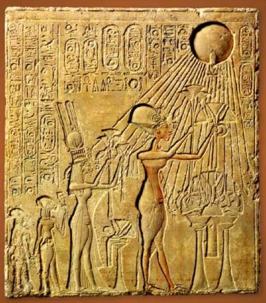 Panel with a Scene of the Adoration of Aten