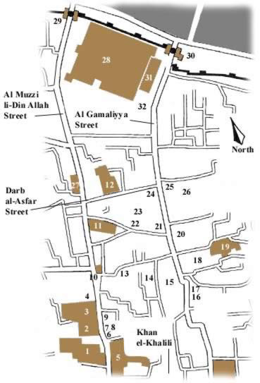 Map two of Islamic Cairo, Egypt