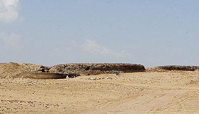 A distant view of the fortress at Pelusium