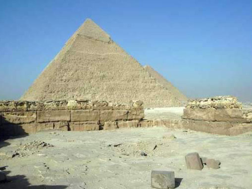 Menkaure's Mortuary Temple Court Area at Giza
