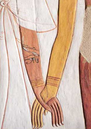 Hathor Holding Nefertari's Hand