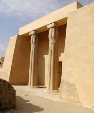 The entrance way to the mortuary complex of Ptahshepses at Abusir