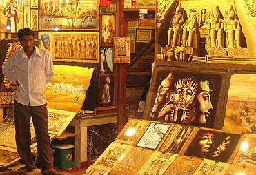 A papyrus art store in the Khan el-Khalili