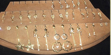 A selection of earrings found in the el-Sagha district of Cairo