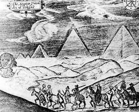 The Giza pyramids and Sphinx according  to Sundys in the seventeenth century