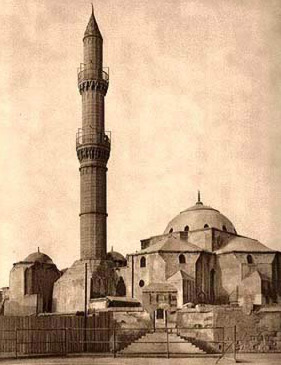 Archaic drawing of the Mosque of Sulayman Pasha